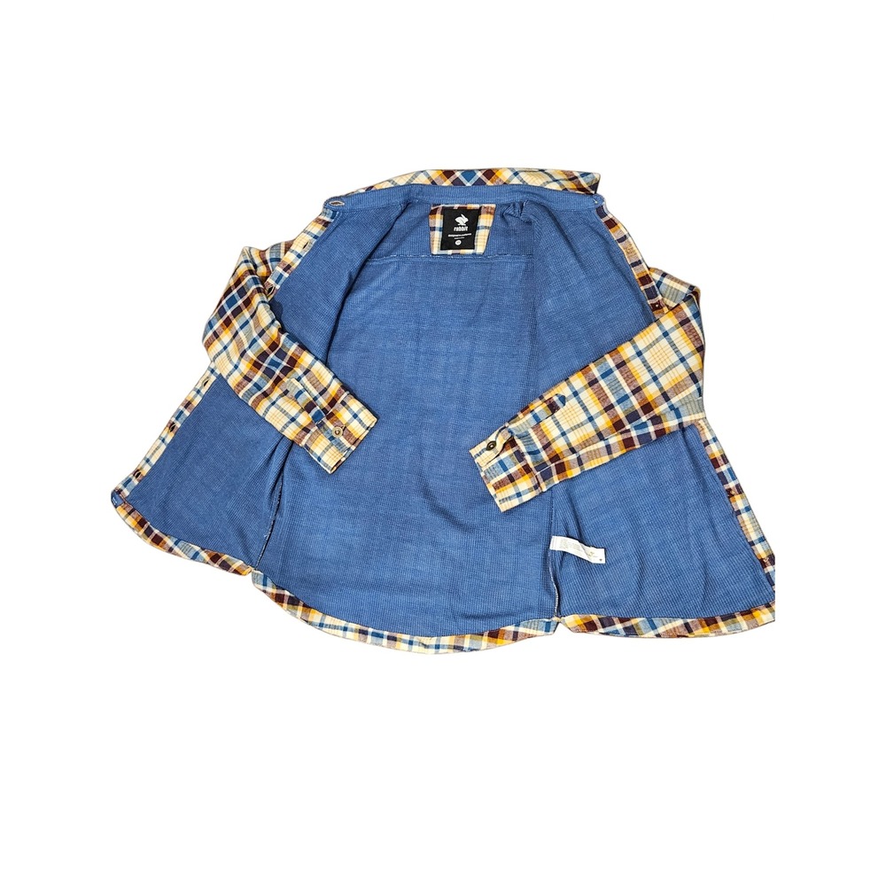 NWT Rabbit Women's High Country Flannel Lined Seedpearl Plaid Snap Shirt Size XS - Picture 6 of 8